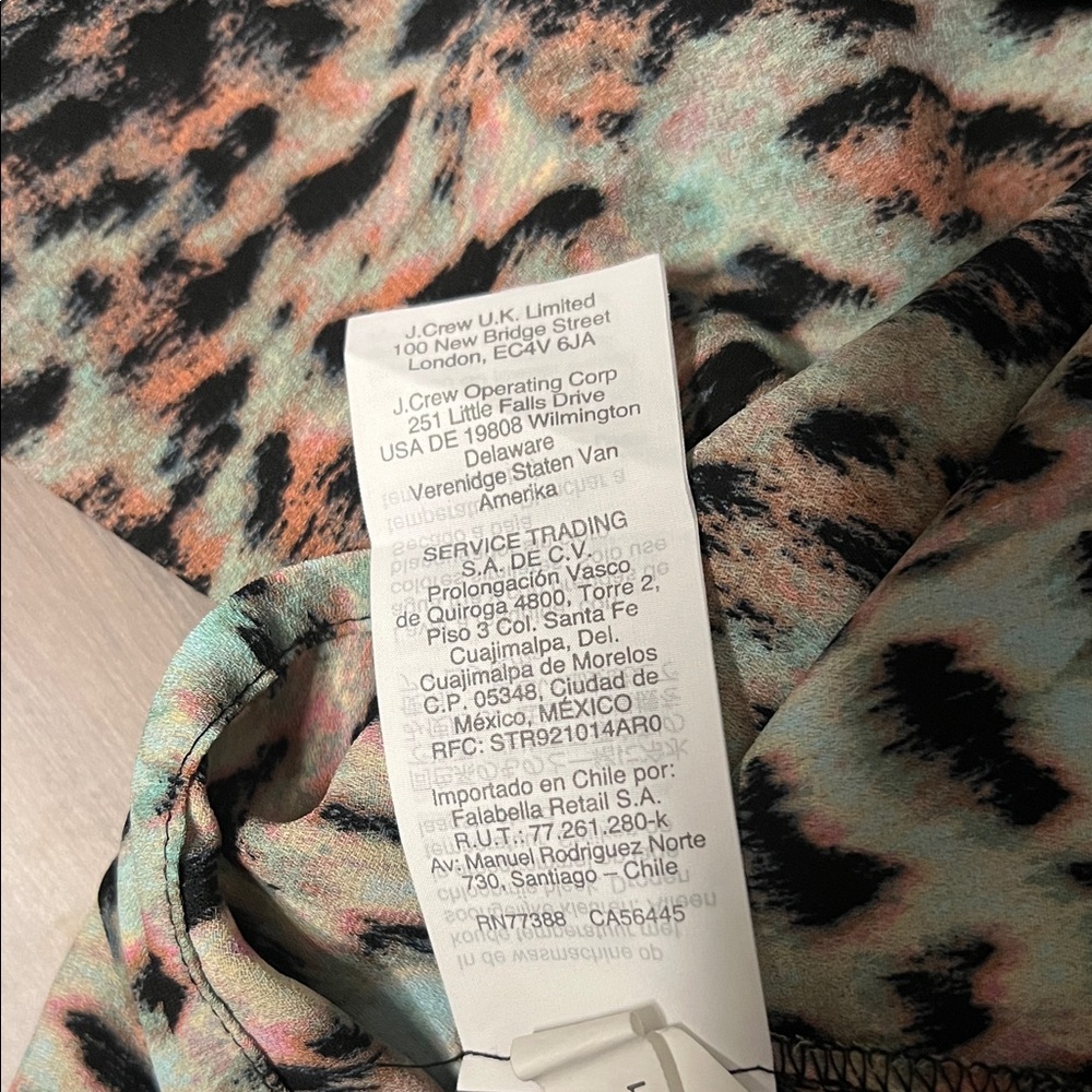J. Crew Leopard Print Blouse in Pastel Hues - Picture 6 of 8